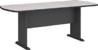 Bush TR84284A Racetrack Conference Table, Comfortable seating for six people, Panel base provides strength and stability, Levelers adjust for stability on uneven floors, Durable PVC edge banding resists collisions and dents, UPC 042976842840, Slate with Graphite Gray Base Finish (TR84284A TR-84284-A TR 84284 A TR84284 TR-84284 TR 84284) 
