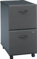 Bush WC84852 Slate Series A Two Drawer File Cabinet, File Drawer Type, 2 Total Number of Drawers, Scratch Resistant, Stain Resistant, Ball-bearing Suspension, Dent Resistant, Cord Management, Durable, One gang lock secures both drawers, Holds letter or legal-size files, Casters for easy mobility, Slate / White Spectrum Paper  Finish, UPC 042976848521 (WC84852 WC-84852 WC 84852) 