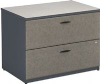 Bush WC84854PSU Business Series A 36" Lateral File Cabinet, Front face lock ensures privacy, Drawers hold letter-, legal- or A4-size files, Interlocking drawers reduce likelihood of tipping, Matches height of Desks for side-by-side configuration, 2 Drawer lateral file accommodates letter, legal, and A4 size files Secure, Full-extension, ball bearing slides allow easy file access, Slate Finish, UPC 042976848941 (WC84854PSU WC-84854-PSU WC 84854 PSU) 