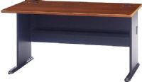 Bush WC90460A Series A 60" Desk, Sturdy 1"-thick desk surface, Sturdy molded ABS feet with steel insert, Accepts Pencil Drawer or Keyboard Shelf, Adjustable levelers for stability on uneven floor, Diamond Coat top surface is scratch and stain resistant, Desktop and leg grommets for wire access and concealment, Hansen Cherry / Galaxy Finish, UPC 042976904609 (WC90460A WC-90460-A WC 90460 A) 