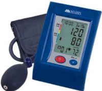 Mabis 04-391-001 Semi-Automatic Digital Blood Pressure Arm Monitor, Who Indicator provides an instant comparison to standards set by the World Health Organization, Irregular Heartbeat Detection lets the user know if an abnormal reading has occurred, 60-reading memory bank, Date and time stamp (04391001 04391-001 04-391001) 