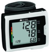 Mabis 04-794-001 Digital Blood Pressure Wrist Monitor with Flashing WHO Indicator, Clinical accuracy, Two person memory bank - 120 readings total, Irregular Heartbeat Detection, Easy-to-read jumbo digital display, Average of last 3 readings with date and time stamp (04 794 001 04794001)