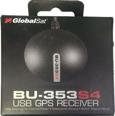 USGlobalsat 05-BU353-S4 Model BU353-S4 SiRF Star IV GPS Receiver, 48-Channel All-ln-View Tracking, NMEA 0183 Compliant, WAAS/ EGNOS Support, Built-In Supercap For Rapid Aquisition, Built-In GPS Patch Antenna, Built-In Roof Mount Magnet, USB 2.0 Interface, Cable length 59