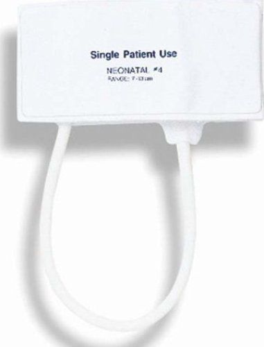 Mabis 06-284-192 Single-Tube Bladderless Cuff, Neonatal #4, White, 10/Box, All cuffs are manufactured from a soft, yet durable vinyl material, The patient side has an extra soft lining for improved patient comfort, All cuffs are sized to meet the American Heart Association recommendations (06-284-192 06284192 06284-192 06-284192 06 284 192)