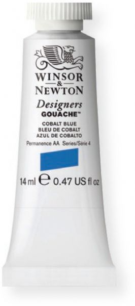 Winsor and Newton 0605178 Designers Gouache, 14 ml Cobalt Blue Color; Create vibrant illustrations in solid color; Benefits of this range include smoother, flatter, more opaque, and more brilliant color than traditional watercolors; Unsurpassed covering power due to the heavy pigment concentration in each color; UPC 000050947744 (0605178 WN-0605178 WN0605178 WN0-605178 WN06051-78 OIL-0605178) 