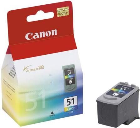 Canon 0618B002 Model CL-51 High-Capacity Color FINE Cartridge for use with Canon PIXMA MP150, PIXMA MP160, PIXMA MP170, PIXMA MP180, PIXMA MP450, PIXMA MP460, PIXMA MX300, PIXMA MX310, PIXMA iP6210D, PIXMA iP6220D and PIXMA iP6310D Printers, New Genuine Original OEM Canon Brand, UPC 013803051285 (0618-B002 0618 B002 0618B-002 0618B 002 CL51 CL 51)