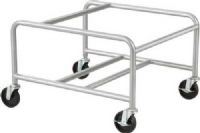 Safco 4190SL Sled Base Stack Chair Cart, Four 3" swivel casters, Steel construction, Silver powder coat finish, 500 lbs weight capacity, UPC 073555419016, Silver Finish (4190SL 4190-SL 4190 SL SAFCO4190SL SAFCO-4190-SL SAFCO 4190 SL) 