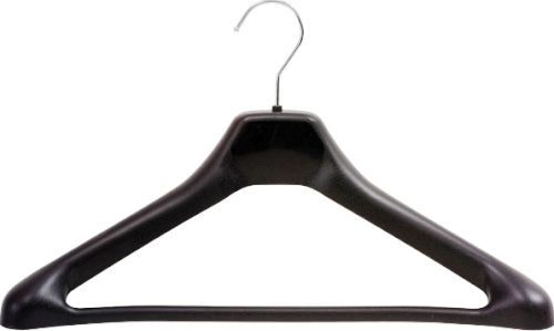 Safco 4247BL One Piece Hanger, Black molded plastic, Steel chrome hook, Fits most garments, Pack of 24 units, UPC 073555424720 (4247BL 4247-BL 4247 BL SAFCO4247BL SAFCO-4247-BL SAFCO 4247 BL)
