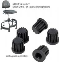Safco 5130 Tubular Base Inserts for Task Master Industrial Chair, Prevents floor scratches, Protects chair legs from damages, Pack of 5, For use with Task Master Industrial Series chairs, UPC 073555513004, Black Finish (5130 SAFCO5132 SAFCO-5130 SAFCO 5130) 
