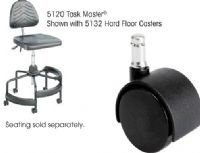 Safco 5132  Hard Floor Casters for Task Master Chair - 2", Swivel hooded casters, Tough, Made of nylon, For use with with Task Master Industrial chairs, Set of 5, UPC 073555513202 (5132 SAFCO5132 SAFCO-5132 SAFCO 5132) 