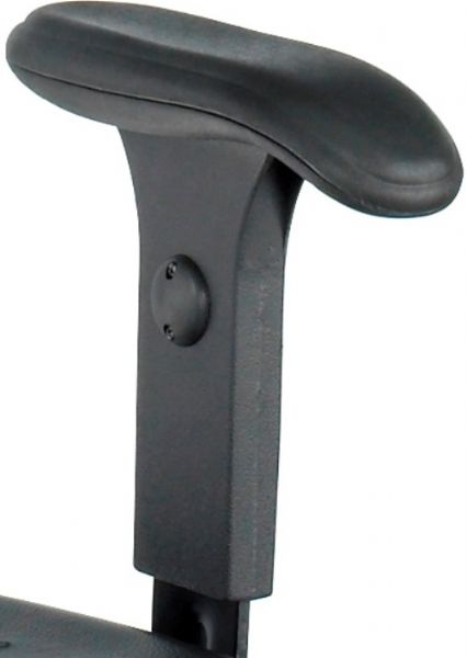 Safco 5144 TaskMaster Adjustable T-Pad Armrests, T-pad design, Adjustable height, Height range of 3, Polyurethane and foam construction, Only for 5120 Task Master Seating, Set of 2, UPC 073555514407, Black Finish (5144 SAFCO5144 SAFCO-5144 SAFCO 5144)