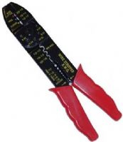 Barjan 075850 Wire Stripper; 8.5" Long; Graduated Strip Width from 10-22 gauge; Crimping Sizes: 10-22 Gauge Insulated or NonInsulated; Bolt Cutting from 4-4 thru 8-32; Color Coded Crimping Gauge; Padded Soft Handles (BARJAN075850) 