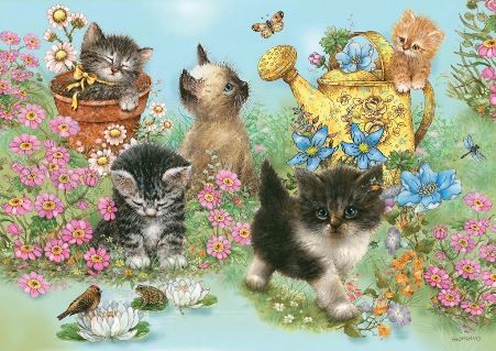 Ravensburger 08614 Garden Kitties Puzzles (35 pcs), Are a perfect way to relax after a long day or for fun family entertainment, Every one of our pieces is unique and fully interlocking, EAN 0666273086146 (RAVENSBURGER08614 RAVENSBURGER-08614 08614 086-14 08-614 8614)