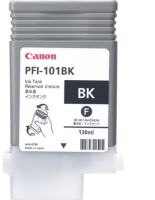 Canon 0883B001 model PFI-101BK Black Ink Cartridge, Inkjet Print Technology, Black Print Color, 130 ml Ink Volume, New Genuine Original OEM Canon, For use with Canon imagePROGRAF iPF5000 Printer (0883B001 0883 B001 0883-B001 PFI101BK PFI-101BK PFI 101BK PFI101 PFI-101 PFI 101) 