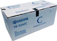 Kyocera 1T02R7CUS0 Model TK-5242C Toner Cartridge, Cyan Print Color, Laser Print Technology, 3000 Pages Typical Print Yield, For use with Kyocera ECOSYS M5526cdw, Kyocera ECOSYS P5026CDC and Kyocera ECOSYS P5026CDW, UPC 088564151963 (1T02R7CUS0 1T02-R7CU-S0 1T02 R7CU S0 TK5242C TK-5242C TK 5242C) 