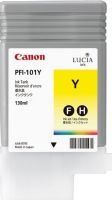 Canon 0886B001 model PFI-101Y Yellow Ink Cartridge, Inkjet Print Technology, Yellow Print Color, 130 ml Ink Volume, New Genuine Original OEM Canon, For use with Canon imagePROGRAF iPF5000 Printer (0886B001 0886-B001 0886 B001 PFI101Y PFI-101Y PFI 101Y PFI101 PFI-101 PFI 101) 