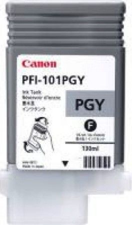 Canon 0893B001 Model PFI-101PGY Ink Tank 130ml,Photo Gray for use with imagePROGRAF iPF5000, iPF5100, iPF6000S, iPF6100 and iPF6200 Large Format Printers, New Genuine Original OEM Canon Brand, UPC 0138030582910 (0893-B001 0893B-001 0893 B001 PFI101PGY PFI 101PGY PFI-101)