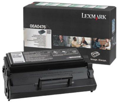 Lexmark 08A-0476 Black Toner Cartridge for use with E320 and E322 priners, Yields about 3,000 pages at approximately 5% coverage, New Genuine Original OEM Lexmark Brand, UPC 734646368735 (08A 0476 08A-0476) 
