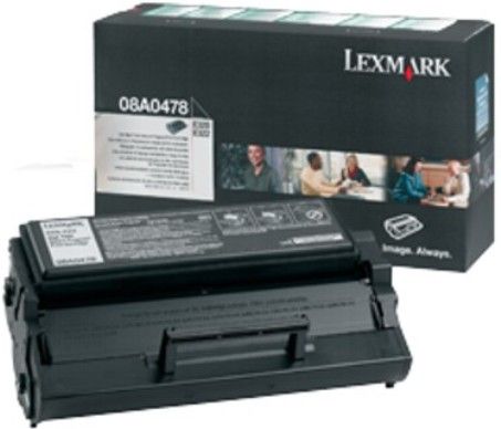 Lexmark 08A0478 Black High Yield Return Program Print Cartridge, Works with Lexmark E320 E322 and E322n Printers, 6000 standard pages Declared yield value in accordance with ISO/IEC 19752, New Genuine Original OEM Lexmark Brand (08A-0478 08A 0478 08-A0478 08A0478)