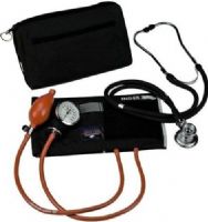 Mabis 09-361-021 Latex-Free MatchMates Sprague Rappaport-Type Combination Kit, Black, Three bells (adult, medium and infant), Two diaphragms (small and large), 3 different types of eartips for maximum comfort, The oversized, matching carrying case stores the stethoscope, accessories and quality MatchMates Sphygmomanometers with room to spare (09-361-021 09361021 09361-021 09-361021 09 361 021) 