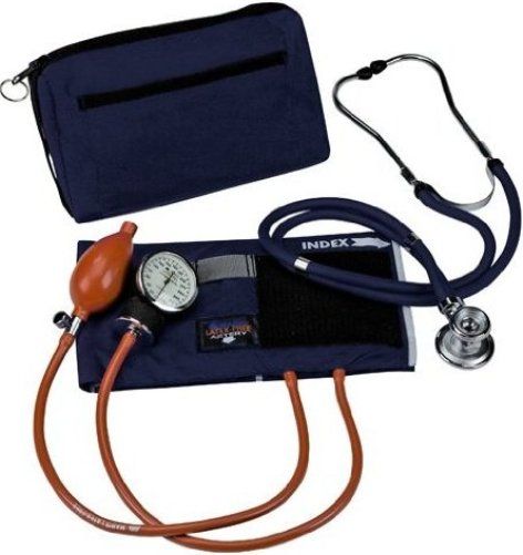 Mabis 09-361-241 Latex-Free MatchMates Sprague Rappaport-Type Combination Kit, Royal Black, Three bells, Two diaphragms, 3 different types of eartips for maximum comfort, The oversized, matching carrying case stores the stethoscope, accessories and quality MatchMates Sphygmomanometers with room to spare (09-361-241 09361241 09361-241 09-361241 09 361 241)