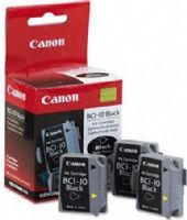 Canon 0956A003 Model BCI-10 Black Ink Cartridge (3-Pack), For use with BJ-30 BJC-50 BJC-55 BJC-70 BJC-80 BJC-85 BJC-85W and LR1 Printers, New Genuine Original OEM Canon Brand, UPC 750845720839 (0956-A003 0956 A003 BCI10 BCI 10) 