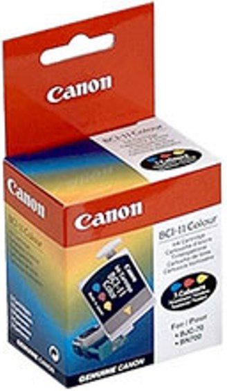 Canon 0958A003 model BCI-11CLR Black Ink Tank, Inkjet Print Technology, Magenta, Cyan and Yellow Print Color, 30 Pages Duty Cycle, New Genuine Original OEM Canon, For use with Canon Printers BJC-50, BJC-55, BJC-55, BJC-70, BJC-80, BJC-85, BJC-85W and LR1 (0958A003 0958 A003 0958-A003 BCI-11CLR BCI 11CLR BCI11CLR BCI 11 BCI11)