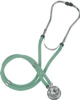 Mabis 10-419-3612 Legacy Sprague Rappaport-Type Stethoscope, Slider Pack, Adult, Frosted Green, Includes: five interchangeable chestpieces – three bells (adult, medium and infant) and two diaphragms (small and large) for a custom examination; plus three different sized eartips, Heavy-walled 22” vinyl tubing blocks out extraneous sounds (10-419-3612 104193612 10419-3612 10-4193612 10 419 3612) 