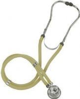 Mabis 10-419-3613 Legacy Sprague Rappaport-Type Stethoscope, Slider Pack, Adult, Frosted Yellow, Includes: five interchangeable chestpieces – three bells (adult, medium and infant) and two diaphragms (small and large) for a custom examination; plus three different sized eartips, Heavy-walled 22” vinyl tubing blocks out extraneous sounds (10-419-3613 104193613 10419-3613 10-4193613 10 419 3613) 