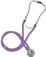 Mabis 10-419-3620 Legacy Sprague Rappaport-Type Stethoscope, Slider Pack, Adult, Frosted Purple, Includes: five interchangeable chestpieces – three bells (adult, medium and infant) and two diaphragms (small and large) for a custom examination; plus three different sized eartips, Heavy-walled 22” vinyl tubing blocks out extraneous sounds (10-419-3620 104193620 10419-3620 10-4193620 10 419 3620) 