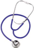 Mabis 10-426-010 Spectrum Dual Head Stethoscope, Adult, Boxed, Blue, Individually packaged in an attractive four-color, foam-lined box, Includes binaural, lightweight anodized aluminum chestpiece, 22” vinyl Y-tubing, spare diaphragm and pair of mushroom eartips, Latex-free, Length: 30" (10-426-010 10426010 10426-010 10-426010 10 426 010) 