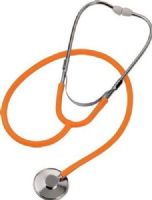 Mabis 10-428-050 Spectrum Nurse Stethoscope, Adult, Boxed, Orange, Individually packaged in an attractive four-color, foam-lined box, Includes binaural, lightweight anodized aluminum chestpiece, 22” vinyl Y-tubing, spare diaphragm and pair of mushroom eartips, Latex-free, Length: 30" (10-428-050 10428050 10428-050 10-428050 10 428 050) 