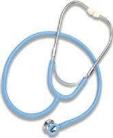 Mabis 10-434-102 Caliber Dual Head Stethoscope, Newborn, Boxed, Light Blue, Specifically designed and sized to fit the needs of children and newborns, Features a uniquely raised diaphragm for greater sound amplification, The Caliber Series also offers a color coordinated snap-on diaphragm retaining ring and non-chill ring (10-434-102 10434102 10434-102 10-434102 10 434 102) 