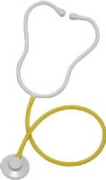 Mabis 10-458-130 Deluxe Single Patient Use Stethoscope, Adult, Yellow, Remarkable acoustic performance, Features a chrome binaural and ultra sensitive plastic chestpiece, 30” Y-tubing, Latex-free (10-458-130 10458130 10458-130 10-458130 10 458 130) 