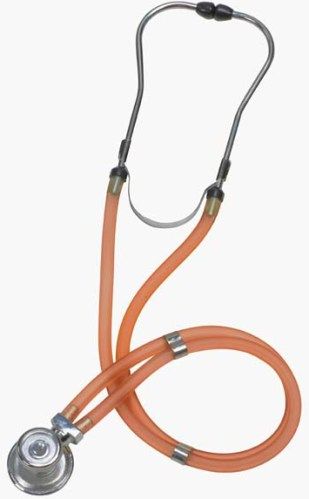 Mabis 10-414-050 Legacy Sprague Rappaport-Type Stethoscope, Boxed, Adult, Orange, Includes: five interchangeable chestpieces  three bells (adult, medium and infant) and two diaphragms (small and large) for a custom examination; plus three different sized eartips (10-414-050 10414050 10414-050 10-414050 10 414 050)