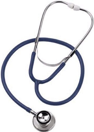 Mabis 10-426-240 Spectrum Dual Head Stethoscope, Adult, Boxed, Navy Blue, Individually packaged in an attractive four-color, foam-lined box, Includes binaural, lightweight anodized aluminum chestpiece, 22 vinyl Y-tubing, spare diaphragm and pair of mushroom eartips, Latex-free, Length: 30