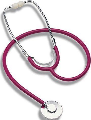 Mabis 10-428-070 Spectrum Nurse Stethoscope, Adult, Boxed, Burgundy, Individually packaged in an attractive four-color, foam-lined box, Includes binaural, lightweight anodized aluminum chestpiece, 22 vinyl Y-tubing, spare diaphragm and pair of mushroom eartips, Latex-free, Length: 30