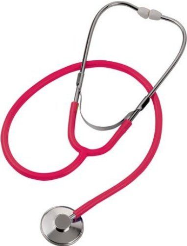 Mabis 10-428-080 Spectrum Nurse Stethoscope, Adult, Boxed, Red, Individually packaged in an attractive four-color, foam-lined box, Includes binaural, lightweight anodized aluminum chestpiece, 22 vinyl Y-tubing, spare diaphragm and pair of mushroom eartips, Latex-free, Length: 30