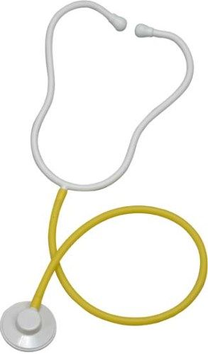 Mabis 10-458-130 Deluxe Single Patient Use Stethoscope, Adult, Yellow, Remarkable acoustic performance, Features a chrome binaural and ultra sensitive plastic chestpiece, 30 Y-tubing, Latex-free (10-458-130 10458130 10458-130 10-458130 10 458 130)
