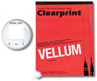 Clearprint 10001416 Series 1000HP, 11" x 17" Unprinted Vellum Design And Sketch, 50 Sheets Per Pad; Good for pencil or ink; In unprinted and printed fade-out blue grids; 16 lbs. (68gms/meter2); UPC 720362029692 (CLEARPRINT10001416 CLEARPRINT 10001416 CP10001416) 
