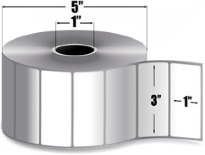 Zebra Technologies 10002630 Model Z-Ultimate 4000T White Label Pack; Thermal Labels; 2530 Labels per roll; 6 Rolls per case; 1