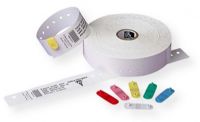 Zebra Technologies 10006997K Model Z-Band Direct Wristband Cartridge Kit, Compatible with HC100 printer, Size 0.75" x 11", 200 Wristbands per rolls, 6 Rolls per Case, White Color, Perforated, Permanent Adhesive, UPC 777786452995, Weight 6 lbs (10006997K ZEBRA-10006997K 10006997K-ZEBRA ZEBRA-10006997K-ZEBRA) 