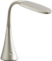 Safco 1000CG Vivo Led Desk Lamp, Flicker-free, energy-saving, economical lighting, 5200K Color Temperature, 1300 Max Lumens, 11W Power Consumption, 4" W x 5" D Base Dimensions, Touch-free dimmer switch with memory button to recall last setting, Flexible neck to allow for personal adjustments, Free of lead, mercury and UV rays with zero pollution, Champagne Finish, UPC 073555100044 (1000CG 1000-CG 1000 CG) 