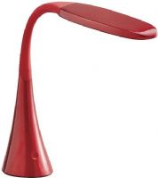 Safco 1000RD Vivo Led Desk Lamp, Flicker-free, energy-saving, economical lighting, 5200K Color Temperature, 1300 Max Lumens, 11W Power Consumption, 4" W x 5" D Base Dimensions, Touch-free dimmer switch with memory button to recall last setting, Flexible neck to allow for personal adjustments, Free of lead, mercury and UV rays with zero pollution, Red Finish, UPC 073555100013 (1000RD 1000-RD 1000 RD) 