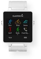 Garmin 010-01297-01 vi­voactive Sport Watch (White); Ultra-thin GPS smartwatch with a sunlight-readable, high-resolution color touchscreen; Customize with free watch face designs, widgets and apps from our Connect IQ store; Physical dimensions: 1.72" x 1.52" x 0.32" (43.8 x 38.5 x 8.0 mm); Display size, WxH: 1.13" x 0.80" (28.6 x 20.7 mm); Display resolution, WxH: 205 x 148 pixels; Touchscreen: Yes; Color display: Yes; UPC 753759128425 (0100129701 010-01297-01 010-01297-01) 