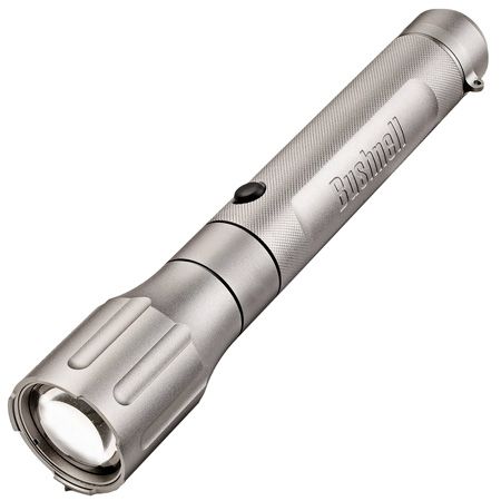 Bushnell 10-0400C HD Torch Flashlight, 9.2-Inch Length, Evenly distributed square beam light pattern, Powerful 165-lumen output, 1.5-hour continuous run time, Rugged, waterproof, aircraft-grade aluminum housing with hard-anodized finish that wont scratch or mar, Find-Me feature and battery-life indicator, Includes two 3-volt lithium batteries and lanyard, UPC 029757100405 (100400C 10 0400C 100-400C 10-0400 100400)