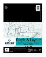 Canson 100510894 Foundation Series 8..5" x 11" Graph and Layout Sheet Pad; Lightweight bond printed with non-reproducible blue grid lines; Gridded page simplifies design process and saves time; 40-sheets; 20 lb/75g; 4/4 grid; 8.5" x 11"; Formerly item #C702-224; Shipping Weight 0.01 lb; Shipping Dimensions 11.00 x 8.5 x 0.22 in; EAN 3148955725009 (CANSON100510894 CANSON-100510894 FOUNDATION-SERIES-100510894 ARTWORK) 