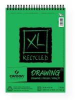 Canson 100510915 XL 9" x 12" Recycled Drawing Pad (Top Wire); Paper contains 30% post-consumer content with a smooth surface; Manufactured with a surface sizing that allows the paper to be erased cleanly; 70 lb/140g; Acid-free; Top wire bound, 60 sheets; 9" x 12"; Formerly item #C702-2402; Shipping Weight 1.00 lb; Shipping Dimensions 13.5 x 9.00 x 0.47 in; EAN 3148955725504 (CANSON100510915 CANSON-100510915 XL-100510915 ARTWORK) 