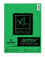 Canson 100510921 XL 9" x 12" Recycled Sketch Pad (Fold Over); Recycled sketch paper contains 30% post-consumer content with a medium tooth surface; Manufactured with a surface sizing that allows the paper to be erased cleanly; 50 lb/74g; Acid-free; 100 sheets; Fold over bound; 9" x 12"; Formerly item #C702-2411; Shipping Weight 1.00 lb; Shipping Dimensions 12.00 x 9.00 x 0.52 in; EAN 3148955725689 (CANSON100510921 CANSON-100510921 XL-100510921 ARTWORK SKETCHING) 