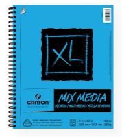 Canson 100510927 XL 9" x 12" Mix Media Pad (Side Wire); Heavyweight, fine texture paper with heavy sizing for wet and dry media; Erases well, blends easily; Side wire bound pads have micro-perforated true size sheets; Acid-free; 98 lb/160g; 9" x 12"; 60-sheet pad; Formerly item #C702-2420; Shipping Weight 2.00 lb; Shipping Dimensions 12.00 x 10.5 x 0.68 in; EAN 3148955725863 (CANSON100510927 CANSON-100510927 XL-100510927 ARTWORK) 